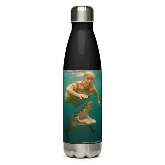 Crocodile — Gourde en acier inoxydable — aperçu du produit 2, Bye Bye Trump Collection