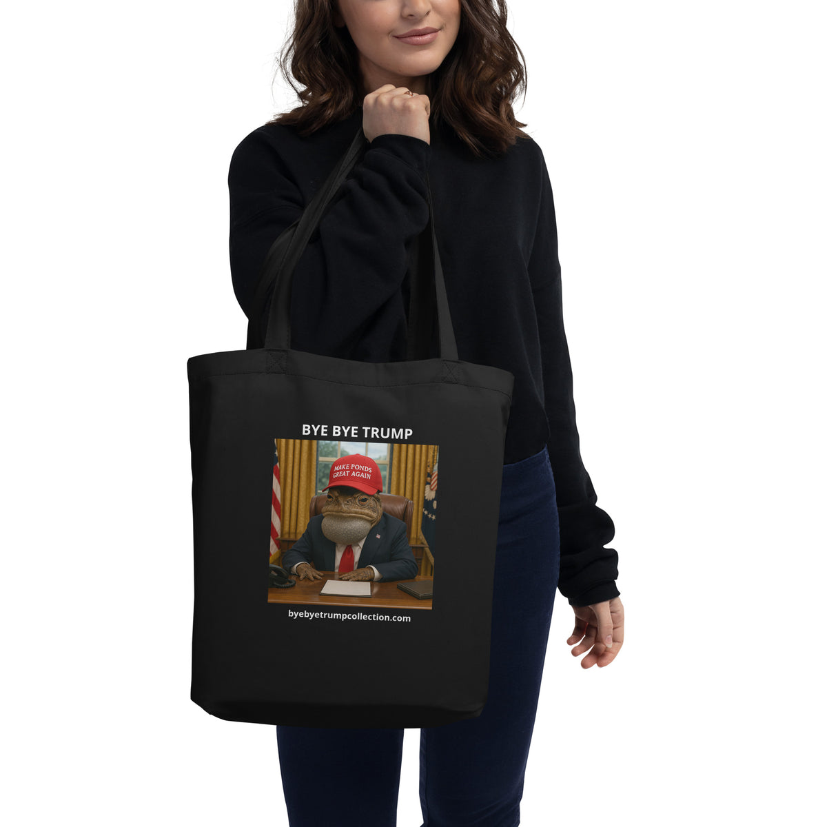 Crapaud présidentiel — Sac fourre-tout BYE BYE TRUMP — aperçu du produit