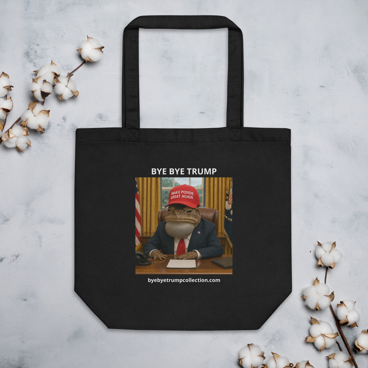 Crapaud présidentiel — Sac fourre-tout BYE BYE TRUMP — aperçu du produit