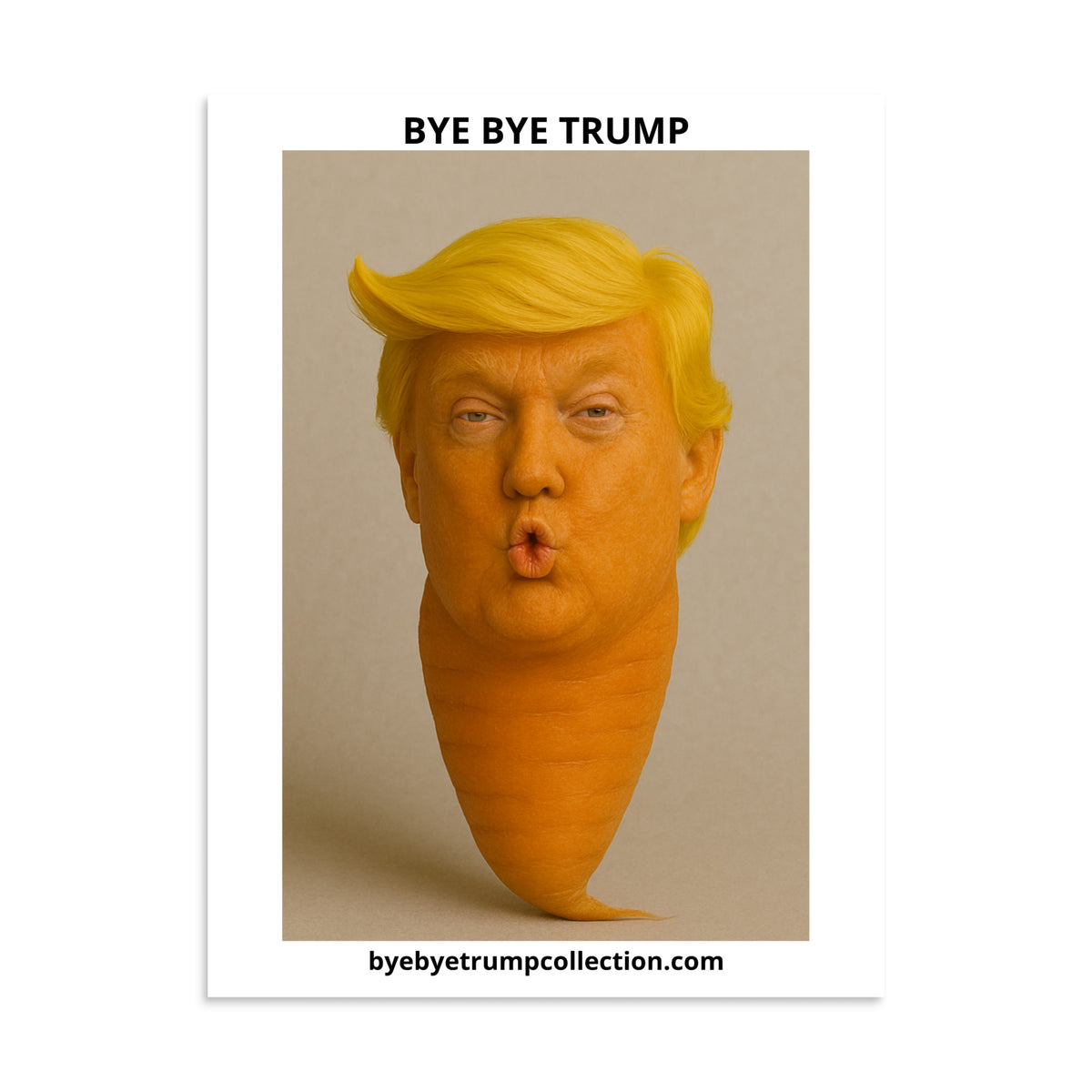 Trump-carotte — Affiche BYE BYE TRUMP — aperçu du produit
