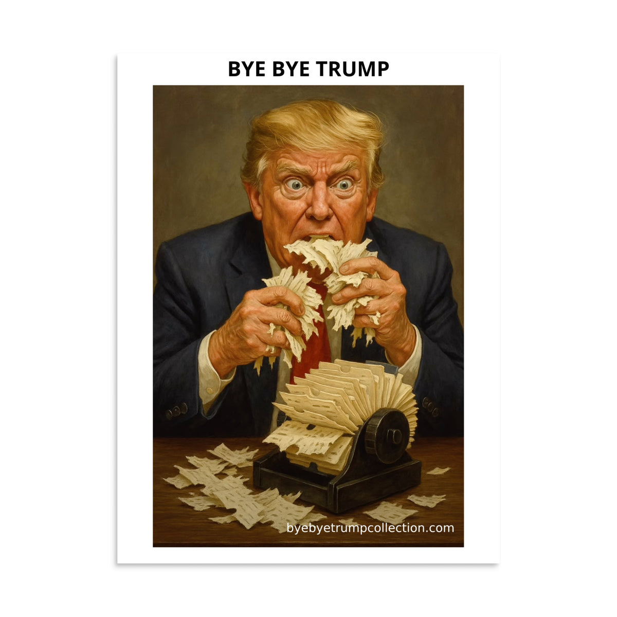 La liste — Affiche BYE BYE TRUMP — aperçu du produit