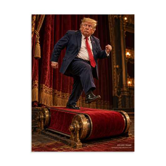 Le tapis rouge sans fin — Affiche BYE BYE TRUMP — aperçu du produit