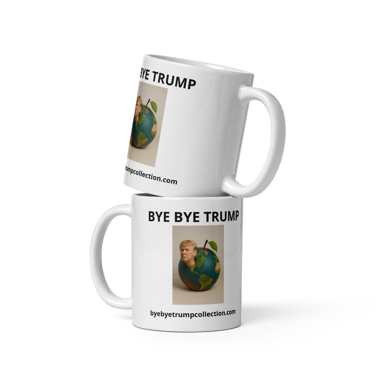 Le globe-Trump — Tasse illustrée BYE BYE TRUMP — aperçu du produit