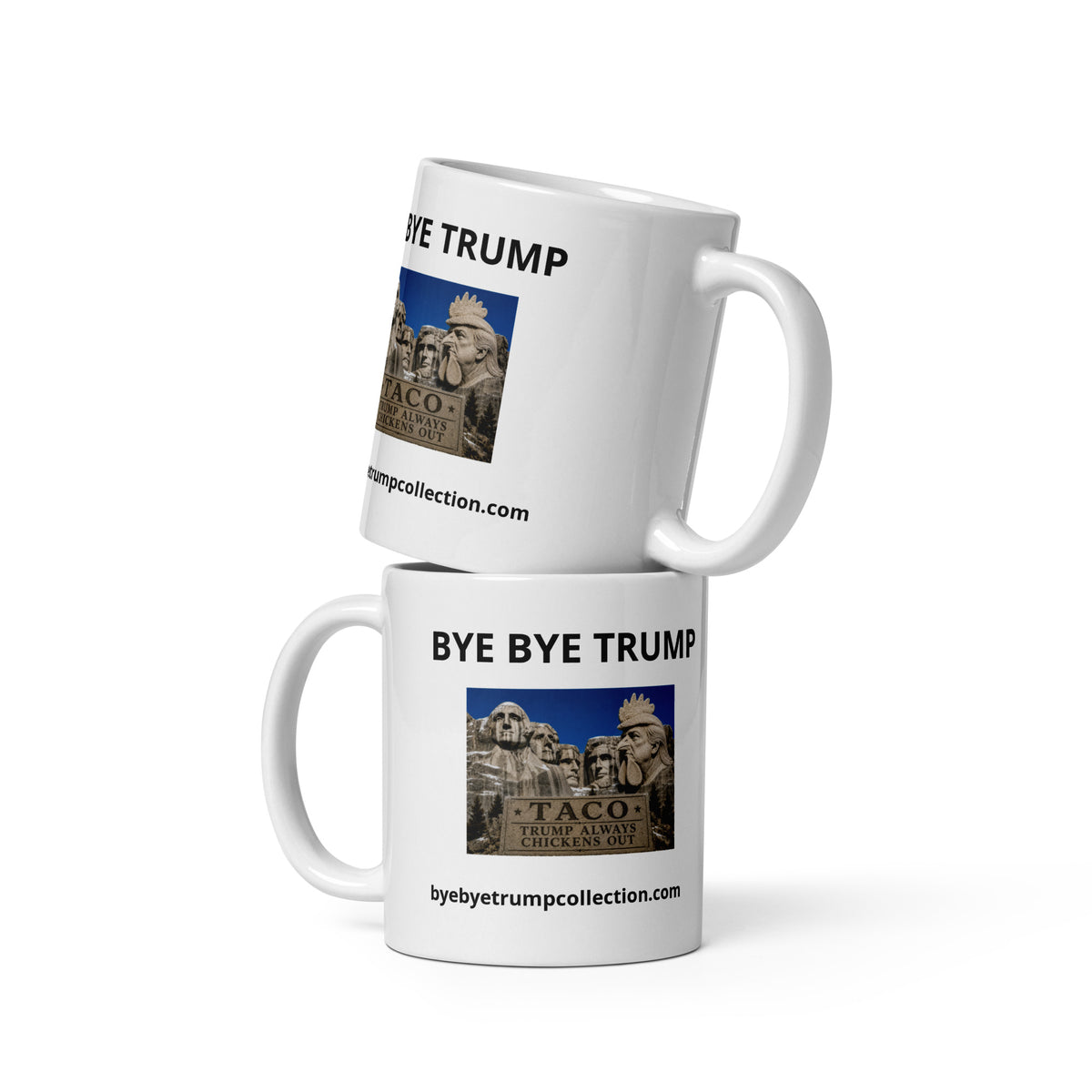 Monument TACO — Tasse illustrée BYE BYE TRUMP — aperçu du produit
