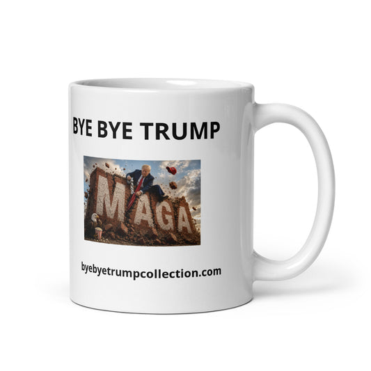 Mur MAGA — Tasse illustrée BYE BYE TRUMP — aperçu du produit